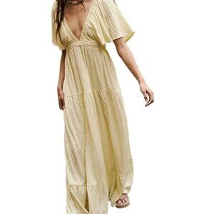 Free People Yellow Maxi Dress